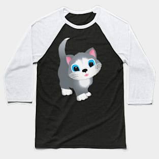 Cute Kitten Baseball T-Shirt